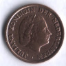 Монета 1 цент. 1950 год, Нидерланды.