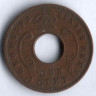 Монета 1 цент. 1952(KN) год, Британская Восточная Африка.