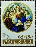 Почтовая марка. "Филателистическая выставка ИТАЛИЯ-85". 1985 год, Польша.