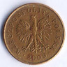Монета 2 гроша. 2009 год, Польша.