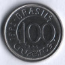 Монета 100 крузейро. 1992 год, Бразилия. Ламантин.