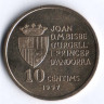 Монета 10 сантимов. 1997 год, Андорра.