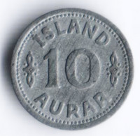 Монета 10 эйре. 1942 год, Исландия.