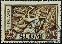 Почтовая марка. "Резьба по дереву". 1930 год, Финляндия.