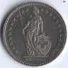 2 франка. 1991 год, Швейцария.