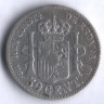 Монета 50 сентимо. 1881 год, Испания.