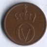 Монета 1 эре. 1965 год, Норвегия.