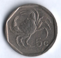 Монета 5 центов. 2001 год, Мальта.