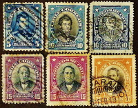 Набор марок (6 шт.). "Президенты и знаменитости". 1911-1929 годы, Чили.