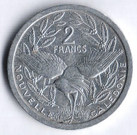 Монета 2 франка. 2008 год, Новая Каледония.