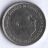 Монета 5 песет. 1957(70) год, Испания.