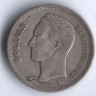 Монета 50 сентимо. 1960 год, Венесуэла.