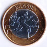 Монета 1 реал. 2015 год, Бразилия. Паралимпийские Игры 