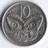 Монета 10 центов. 2000 год, Новая Зеландия.