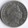 Монета 10 центов. 2000 год, Новая Зеландия.