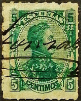 Фискальная марка (5 c .). "Симон Боливар". 1882 год, Венесуэла.