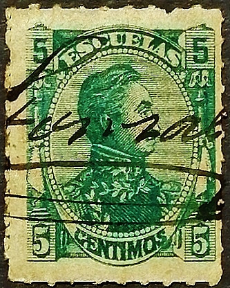 Фискальная марка (5 c .). "Симон Боливар". 1882 год, Венесуэла.