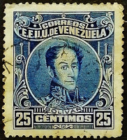 Почтовая марка (25 c.). "Симон Боливар". 1924 год, Венесуэла.