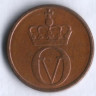 Монета 1 эре. 1969 год, Норвегия.