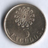 Монета 5 эскудо. 1991 год, Португалия. 