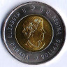 Монета 2 доллара. 2020 год, Канада. 100 лет со дня рождения художника Билла Рида.