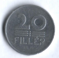 Монета 20 филлеров. 1953 год, Венгрия.