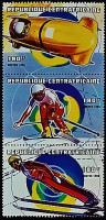 Набор марок (3 шт.). "Зимние Олимпийские Игры, Нагано`1998 (II)". 1998 год, Центрально-Африканская Республика.