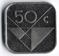 Монета 50 центов. 2006 год, Аруба.