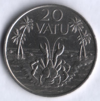 Монета 20 вату. 1983 год, Вануату.