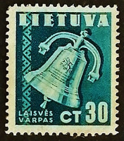 Марка почтовая (30 ct.). "Свобода". 1940 год, Литва.