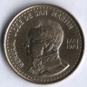 Монета 100 песо. 1978 год, Аргентина. Генерал Хосе де Сан-Мартин.