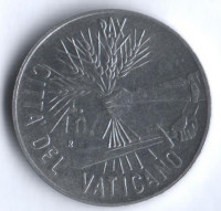 Монета 10 лир. 1984 год, Ватикан.