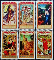 Набор почтовых марок (6 шт.). "Пасха". 1971 год, Бурунди.