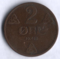 Монета 2 эре. 1912 год, Норвегия.
