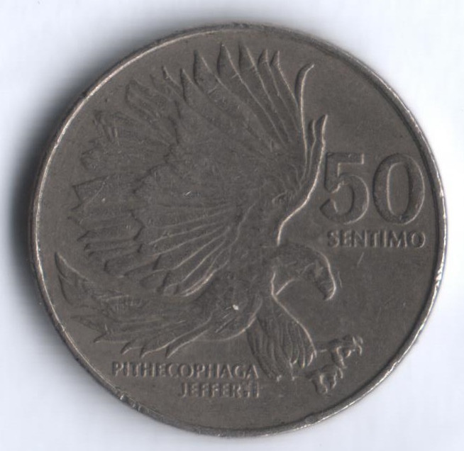 50 сентимо. 1986 год, Филиппины.