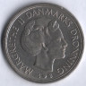 Монета 5 крон. 1977 год, Дания. S;B.