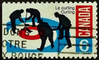 Почтовая марка. "Кёрлинг". 1969 год, Канада.