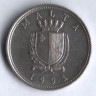 Монета 10 центов. 1991 год, Мальта.