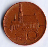 Монета 10 крон. 2014 год, Чехия.