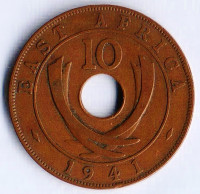 Монета 10 центов. 1941 год, Британская Восточная Африка.