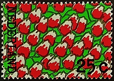 Марка почтовая. "Экспорт цветов". 1973 год, Нидерланды.