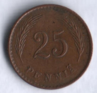 25 пенни. 1942 год, Финляндия.