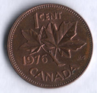Монета 1 цент. 1976 год, Канада.