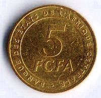 Монета 5 франков. 2006 год, Центрально-Африканские Штаты.