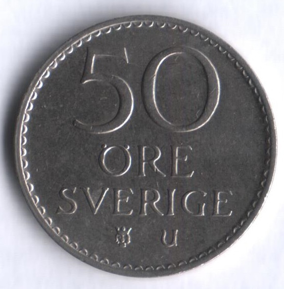 50 эре. 1973 год, Швеция. U.