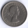 Монета 6 пенсов. 1965 год, Новая Зеландия.