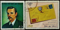 Набор почтовых марок (2 шт.). "День печати". 1972 год, Куба.