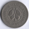 Монета 20 песев. 1967 год, Гана.