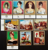 Набор почтовых марок (10 шт.). "150 лет со дня смерти Наполеона I". 1971 год, Парагвай.