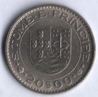 Монета 20 эскудо. 1971 год, Сан-Томе и Принсипи.